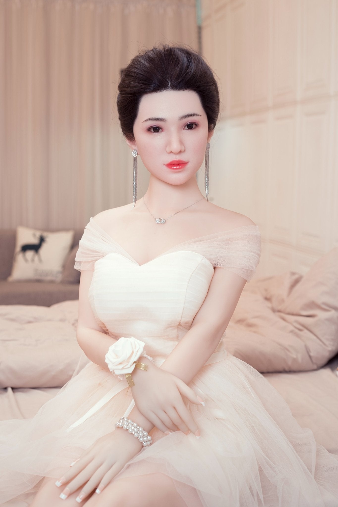 AF 160cm Asian silicone head + hair transplant big breast sexy sex dol -  lovedollshops.com