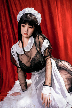 Bezlya Doll 155CM H Cup Black See-Through French Maid Costume Silicone Head TPE Sex Doll 2.0 Modification - DieDou - lovedollshops.com