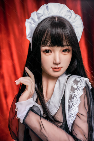 Bezlya Doll 155CM H Cup Black See-Through French Maid Costume Silicone Head TPE Sex Doll 2.0 Modification - DieDou - lovedollshops.com