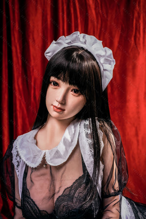 Bezlya Doll 155CM H Cup Black See-Through French Maid Costume Silicone Head TPE Sex Doll 2.0 Modification - DieDou - lovedollshops.com