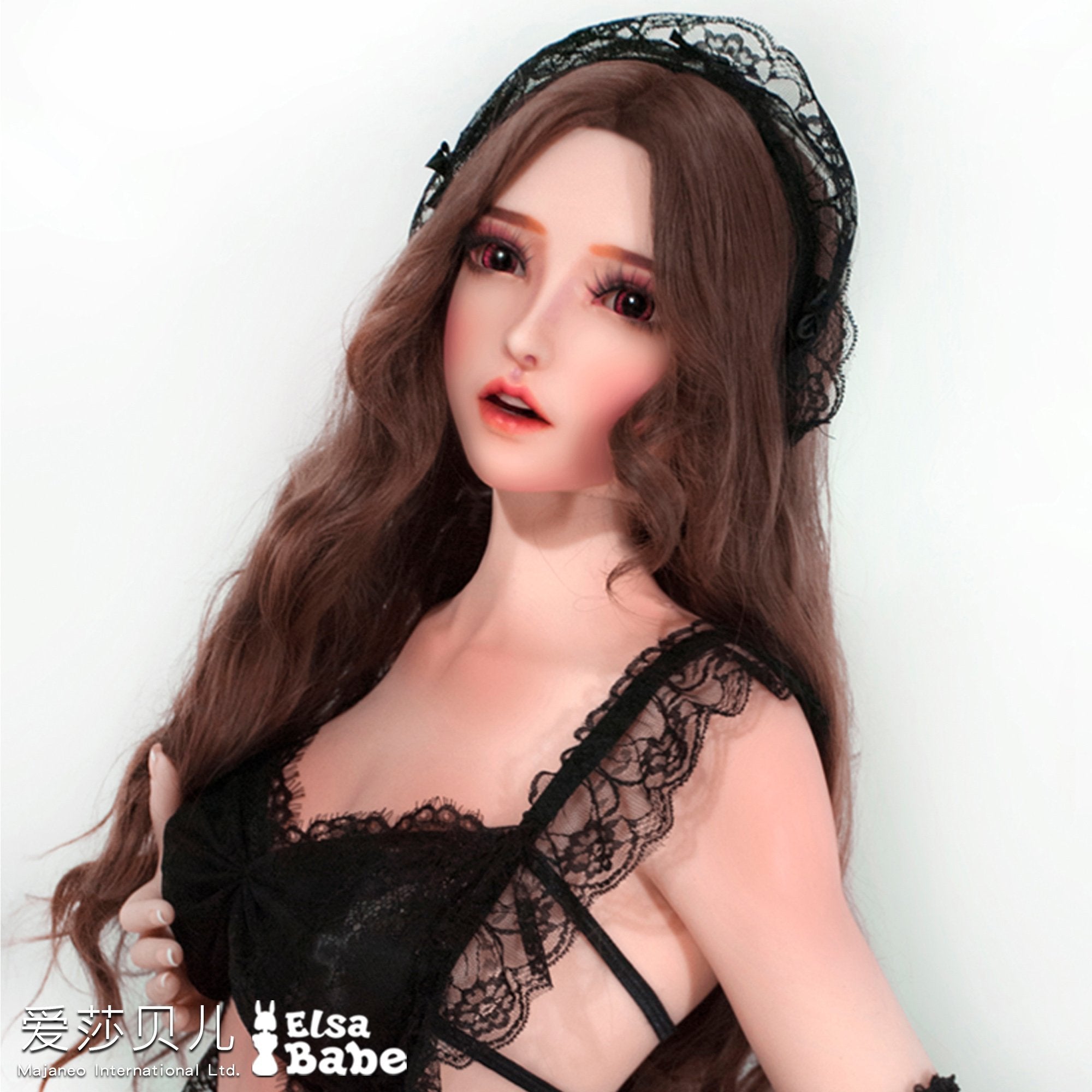 ElsaBabe Doll 150cm Brown Curly Silicone Anime Sex Doll Kanno Kana