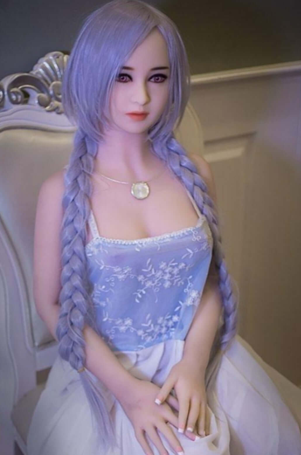 Japan 158CM simulation anime purple pupil purple hair fantasy sex doll -  lovedollshops.com