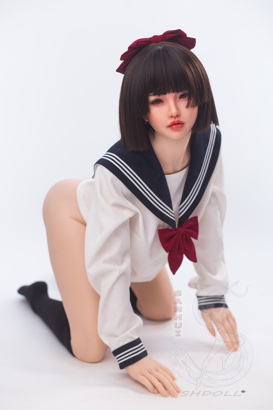 SANHUI 156CM Medium boobs Bob Hairstyle JK Uniform Silicone Sex Doll - -  lovedollshops.com