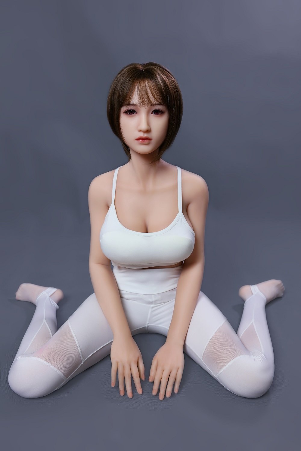 Sanhui Chinese 158CM Silicone Big Boobs Slim Flexible Sex Doll Liluo